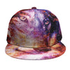 Galaxy Wolf Portrait Print Snapback Cap