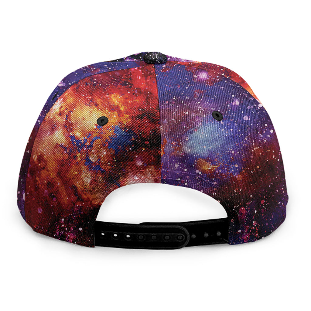 Galaxy Wolf Portrait Print Snapback Cap