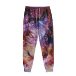Galaxy Wolf Portrait Print Sweatpants