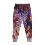 Galaxy Wolf Portrait Print Sweatpants