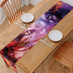 Galaxy Wolf Portrait Print Table Runner