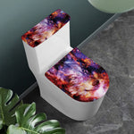 Galaxy Wolf Portrait Print Toilet Lid And Tank Cover Set