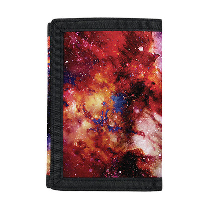 Galaxy Wolf Portrait Print Trifold Wallet