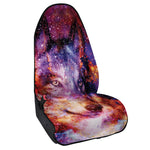Galaxy Wolf Portrait Print Waterproof Car Seat Cover