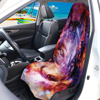 Galaxy Wolf Portrait Print Waterproof Car Seat Cover