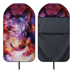Galaxy Wolf Portrait Print Waterproof Car Seat Cover