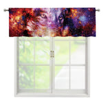 Galaxy Wolf Portrait Print Window Valance