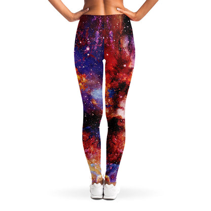 Galaxy Wolf Portrait Print Women's Leggings