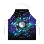 Galaxy Zodiac Wheel Print Adjustable Apron