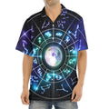 Galaxy Zodiac Wheel Print Aloha Shirt