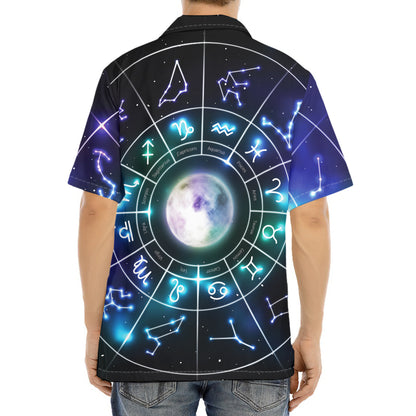 Galaxy Zodiac Wheel Print Aloha Shirt