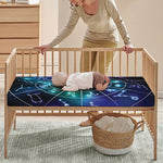 Galaxy Zodiac Wheel Print Baby Crib Sheet
