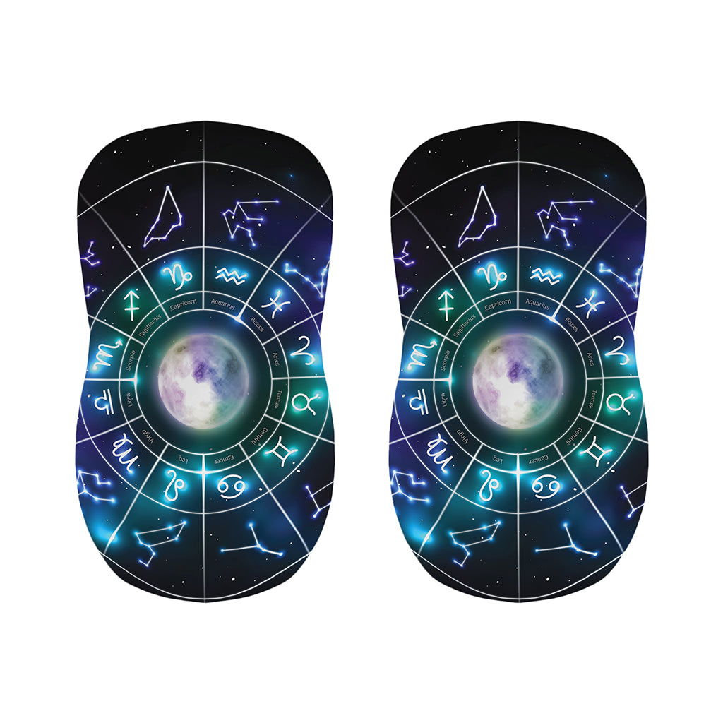 Galaxy Zodiac Wheel Print Bar Stool Covers
