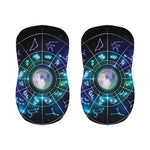 Galaxy Zodiac Wheel Print Bar Stool Covers