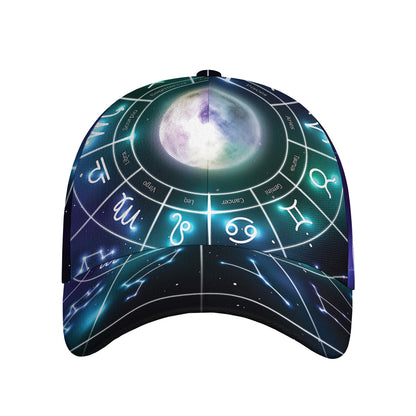 Galaxy Zodiac Wheel Print Baseball Cap