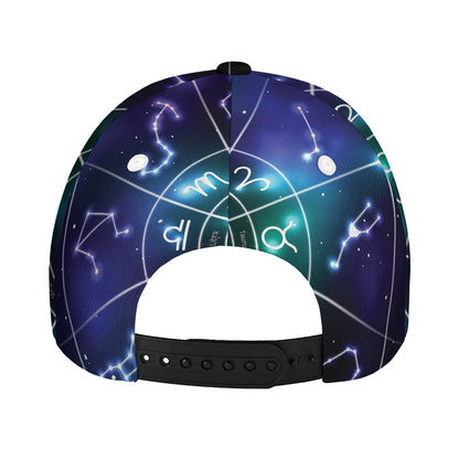Galaxy Zodiac Wheel Print Baseball Cap