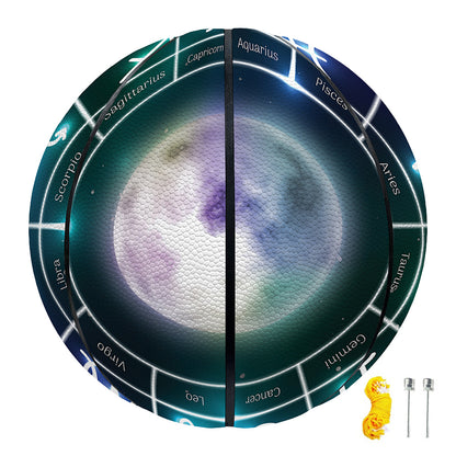 Galaxy Zodiac Wheel Print Basketball