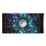 Galaxy Zodiac Wheel Print Beach Towel