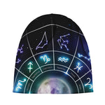 Galaxy Zodiac Wheel Print Beanie