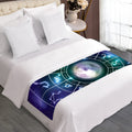 Galaxy Zodiac Wheel Print Bed Runner