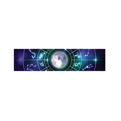 Galaxy Zodiac Wheel Print Bed Runner