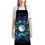 Galaxy Zodiac Wheel Print Bib Apron With Pocket