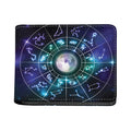 Galaxy Zodiac Wheel Print Bifold Wallet