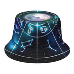 Galaxy Zodiac Wheel Print Bucket Hat