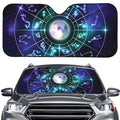 Galaxy Zodiac Wheel Print Car Windshield Sun Shade