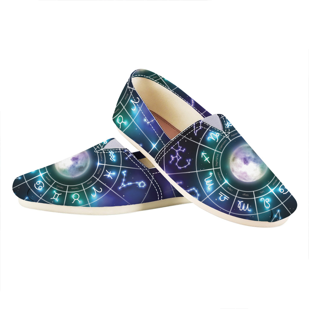 Galaxy Zodiac Wheel Print Casual Shoes