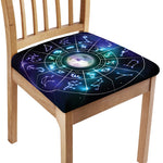 Galaxy Zodiac Wheel Print Chair Cushion Cover