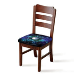 Galaxy Zodiac Wheel Print Chair Cushion Cover