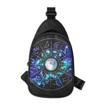 Galaxy Zodiac Wheel Print Chest Bag