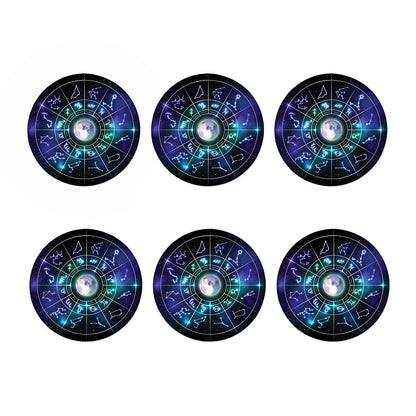 Galaxy Zodiac Wheel Print Coaster Set