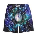 Galaxy Zodiac Wheel Print Cotton Shorts