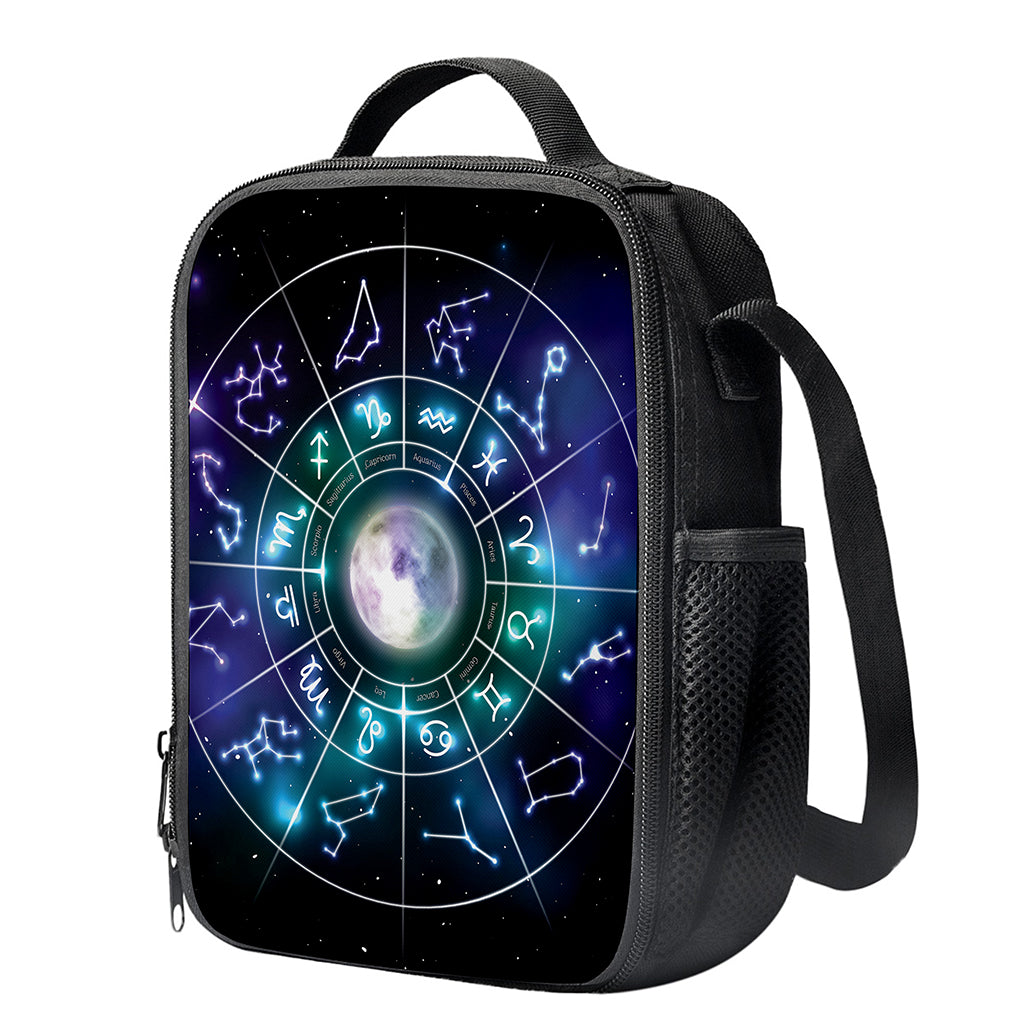 Galaxy Zodiac Wheel Print Crossbody Lunch Bag