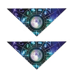 Galaxy Zodiac Wheel Print Dog Bandana