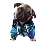 Galaxy Zodiac Wheel Print Dog Zip Up Hoodie
