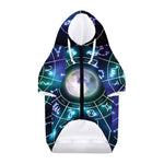 Galaxy Zodiac Wheel Print Dog Zip Up Hoodie