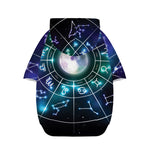 Galaxy Zodiac Wheel Print Dog Zip Up Hoodie