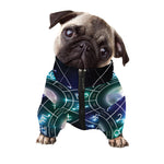 Galaxy Zodiac Wheel Print Dog Zip Up Jacket