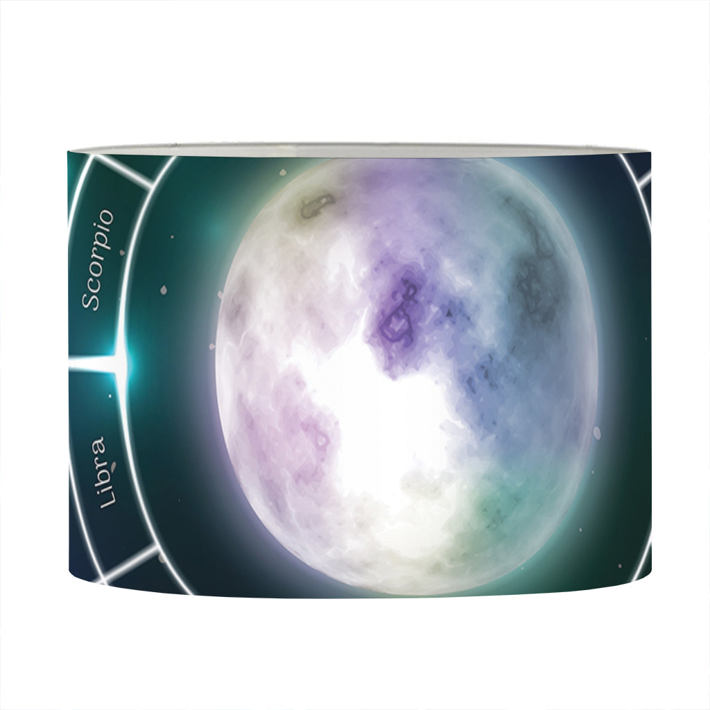 Galaxy Zodiac Wheel Print Drum Lamp Shade