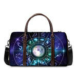 Galaxy Zodiac Wheel Print Duffle Bag