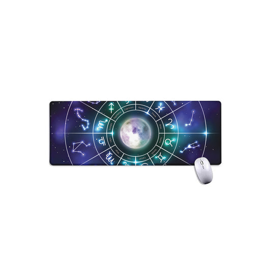 Galaxy Zodiac Wheel Print Extended Mouse Pad