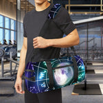 Galaxy Zodiac Wheel Print Gym Bag