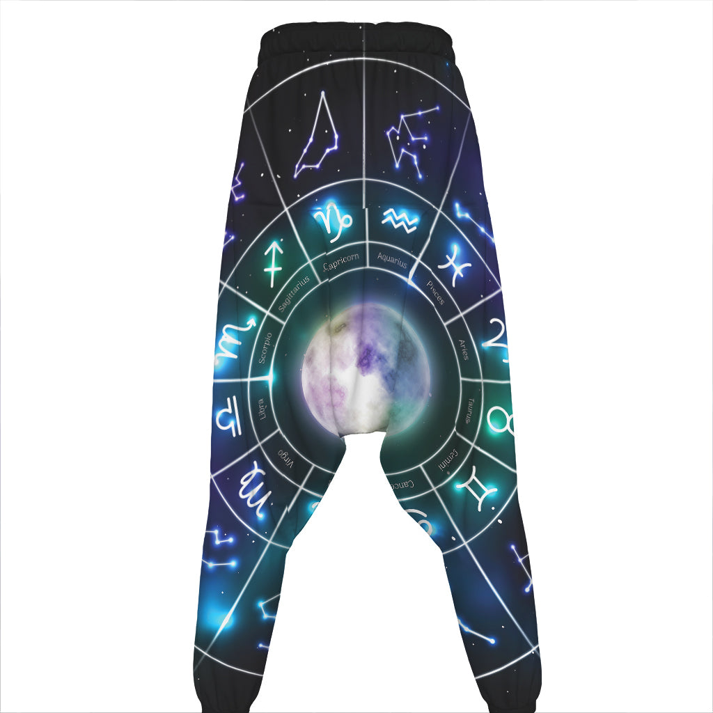 Galaxy Zodiac Wheel Print Hammer Pants