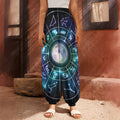 Galaxy Zodiac Wheel Print Harem Pants