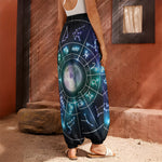 Galaxy Zodiac Wheel Print Harem Pants