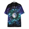 Galaxy Zodiac Wheel Print Hawaiian Shirt