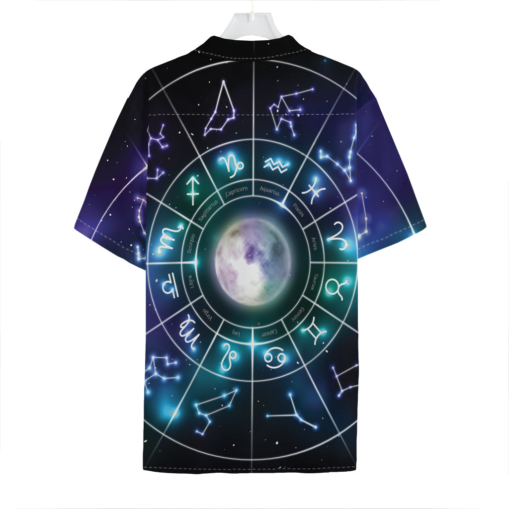 Galaxy Zodiac Wheel Print Hawaiian Shirt